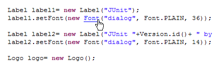 Hyper-links in Java code