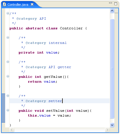 Code using categories