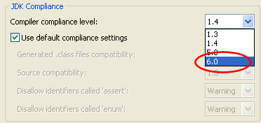 Setting 6.0 compliance