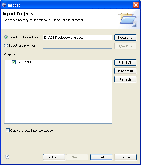 Picture showing copying a project's files