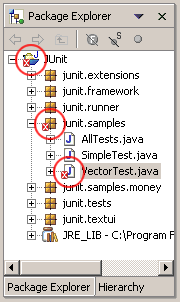 Error propagation in package explorer