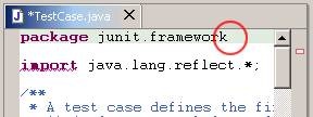 Editor with missing semicolon
