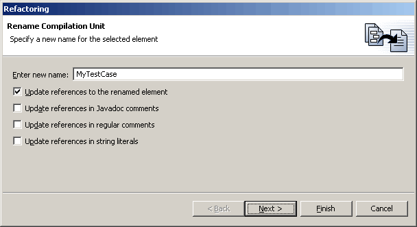 Rename refactoring wizard