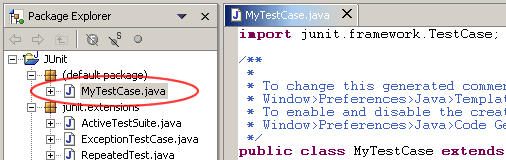 Editor without package declaration