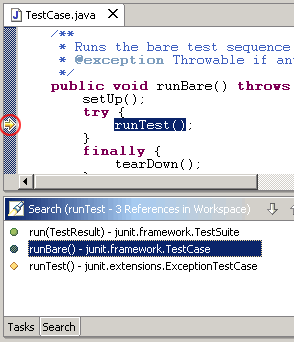 Editor with Search marker
