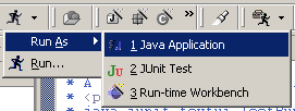Run drop down menu