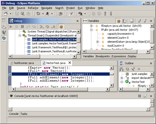 Debug perspective