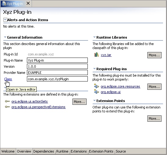 Overview editor page