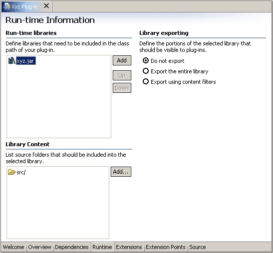 Runtime editor page