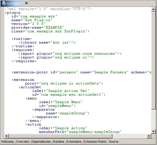 Source editor page