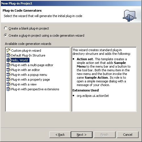 Plug-in code generators