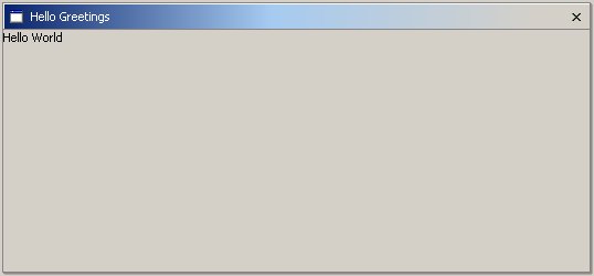 Simple view that says Hello World