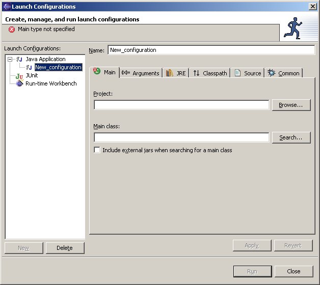 Launch configuration dialog with contributed tab groups