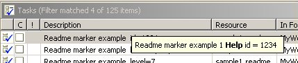 Tasks list with marker help