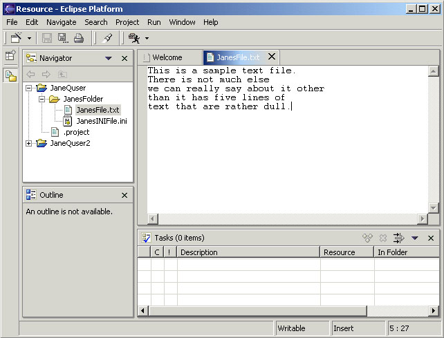Eclipse Workbench