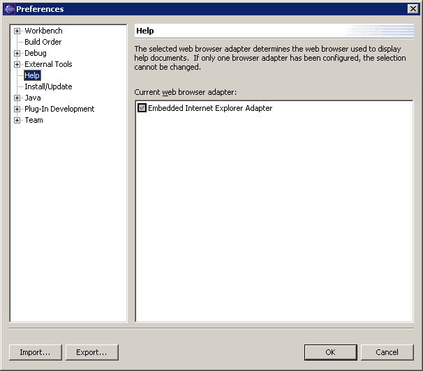 Help Preference Page
