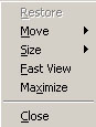 View's context menu