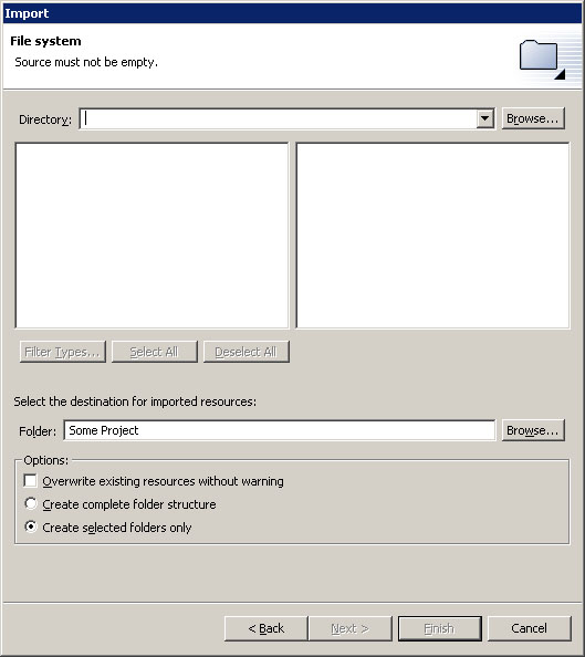 Import file system page