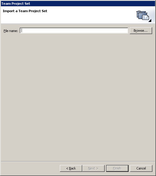 Team project set import wizard page