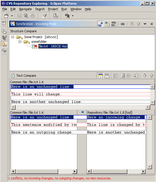 Synchronize View with 3 way compare