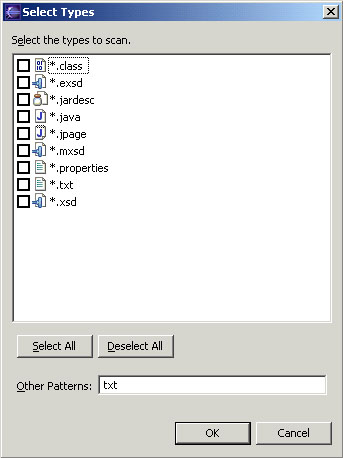 Type Selection Dialog