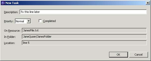 Add Task dialog