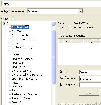 emacs key bindings