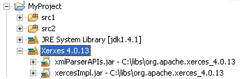 Library in the package explorer