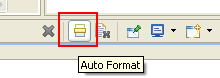 Auto Format button in stack trace console toolbar