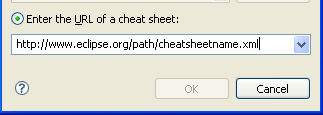 Opening a cheat sheet from a URL