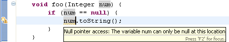 Null reference example