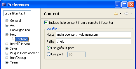 Remote help preference page