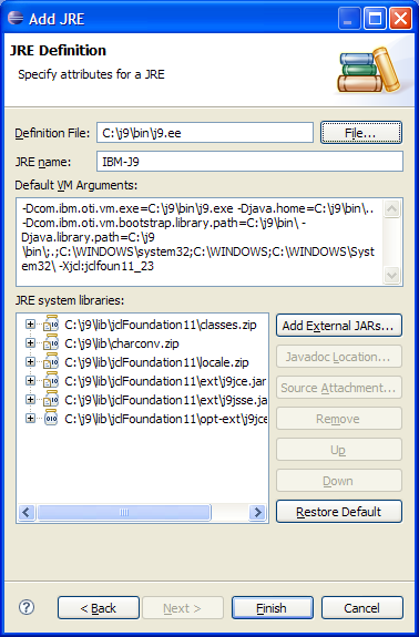 Add JRE based on execution environmet description file