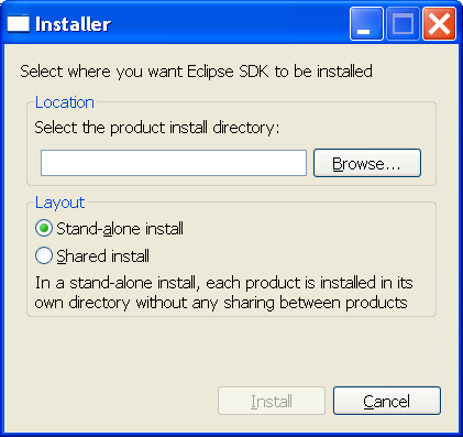 The Eclipse SDK Installer