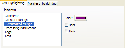 Preference for highlight color