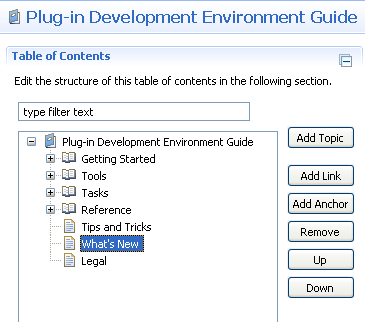 Table of Contents Editor