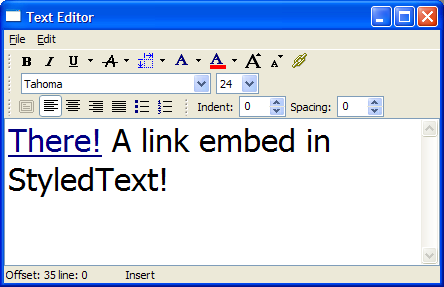 Link in StyledText