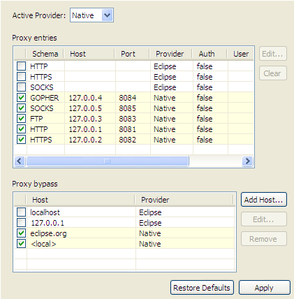 New Proxy Settings UI