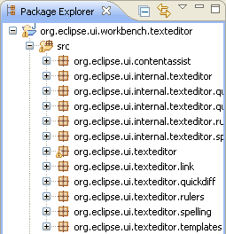Package Explorer with abbreviations disabled