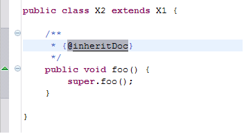 @inheritDoc tag on X2.foo() that overrides X1.foo()