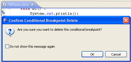 Prompt when deleting a breakpoint