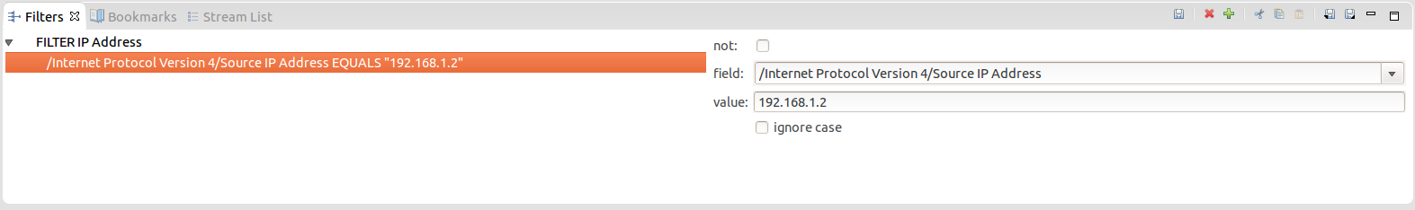 Example of filtering on subfields