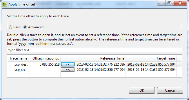 Apply Time Offset dialog - Compute Offset Apply Time Offset dialog - Compute Offset